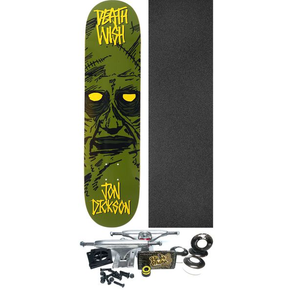 Deathwish Skateboards Jon Dickson Macabre Skateboard Deck - 8" x 31.875" - Complete Skateboard Bundle